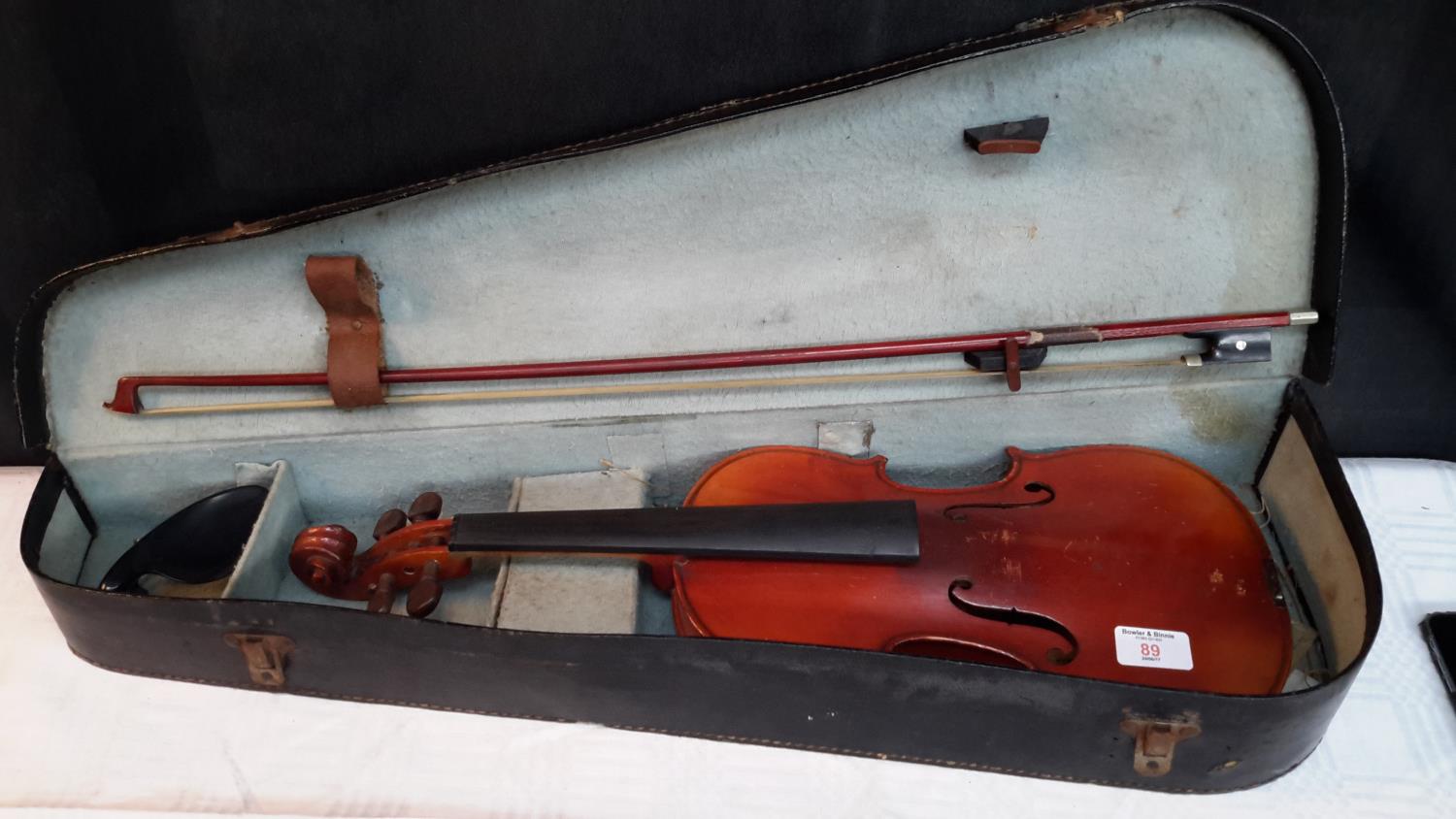 Vintage violin with bow & case