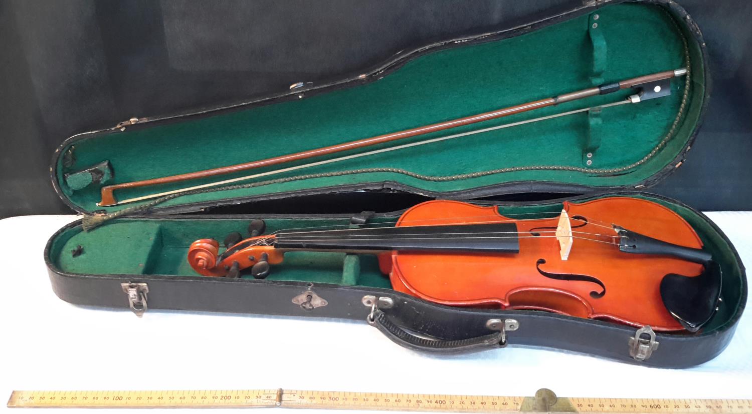 Vintage violin with case & key