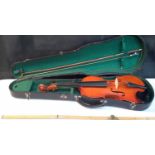 Vintage violin with case & key