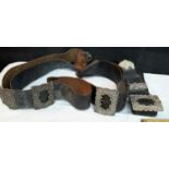 3 military drummer belts