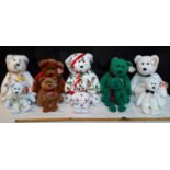 A collection of 10 TY Beanie Babies, to include Britannia Wallace & Mr