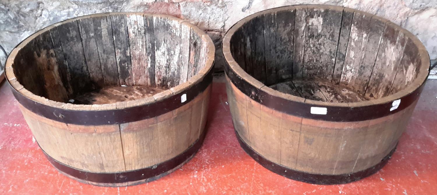 2 Barrel planters