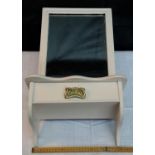 Wall mounted shaving mirror with under drawer