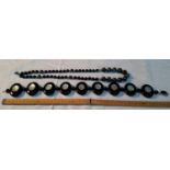 2 heavy bead necklaces