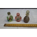 3 oriental perfume bottles