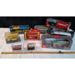 Selection of various bus models to include Dinky & Corgi