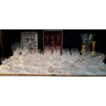 Large selection of Stewart & Edinburgh Crystal, Swarovski swan & 2 Bohemian vases