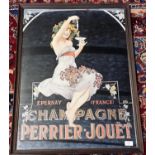 Champagne Perrier Jouet advertising mirror