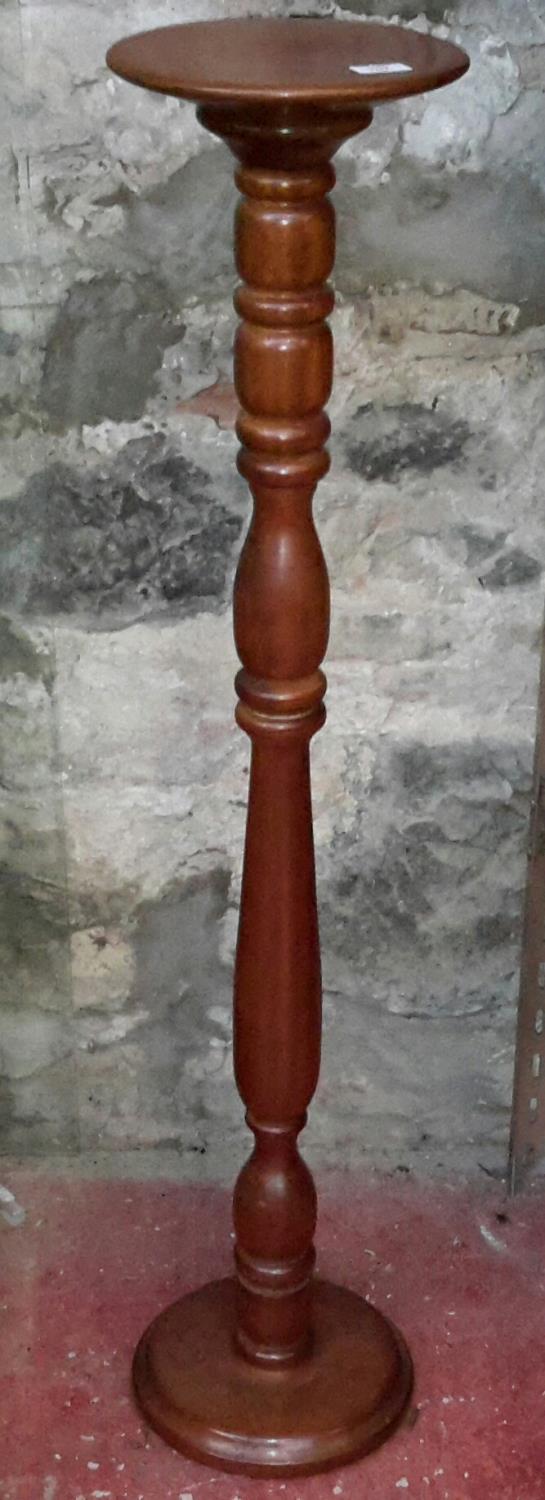 Solid oak torchere stand