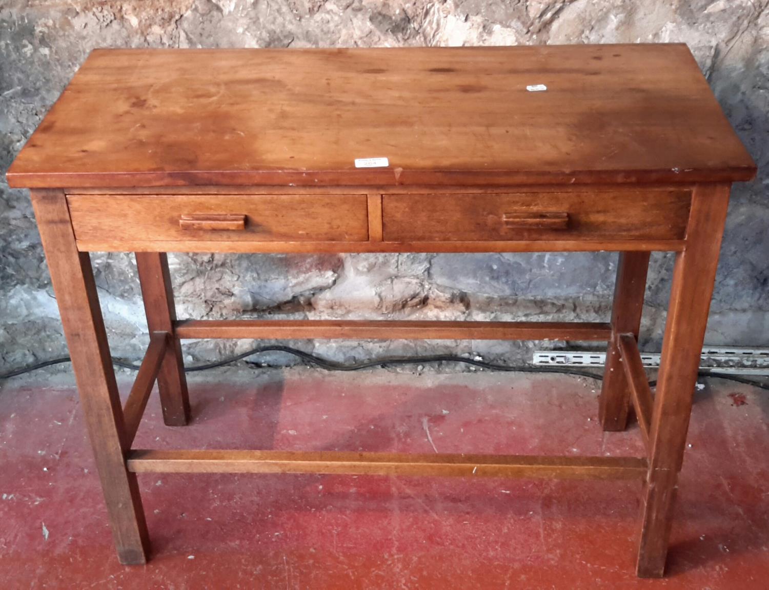 Oak 2 drawer console table