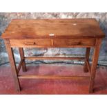 Oak 2 drawer console table