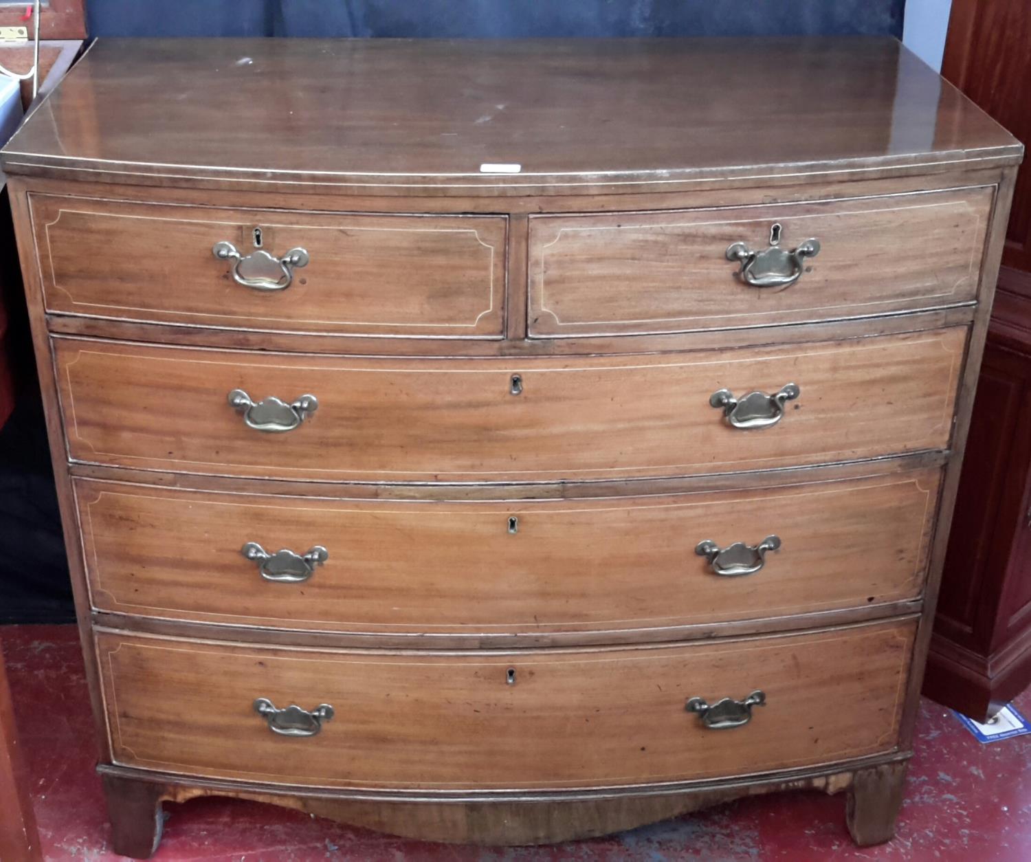 Georgian 2 over 3 chest of drawers