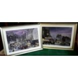 2 large Edinburgh street prints by J M Boyd