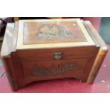 Large camphor chest with carvings