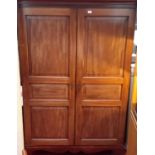 Victorian double wardrobe with key