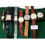 A selection of 7 various watches to include Omega & Rotary watch etc