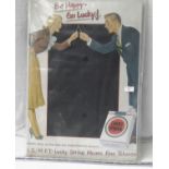 Vintage lucky strike advertising tin wall plaque, still remaining in original protective plastic