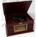 Vintage collection gramophone with cd player & radio (working)