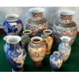 Selection of Oriental vases