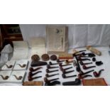 A large selection of smoking pipes to include names such as, 'The Guildhall London Pipe', Imperial &