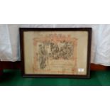 Honourable discharge certificate framed