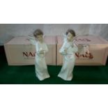 2 Nao Boy & angel figurines, both complete with boxes