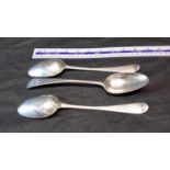 Georgian Edinburgh provincial silver large spoons by Robert Grey