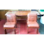 The swan valley large table & 6 leather chairs