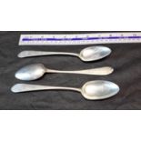 3 Georgian Edinburgh provincial spoons by I.P