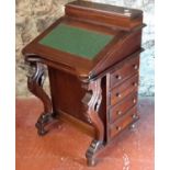 Reproduction davenport desk with side drawers