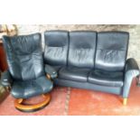 Ekorness 3 seater & single stressless suite