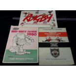 3 comical Rugby calendars 1979, 1980 & 1981, all complete