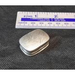 Small silver pill box