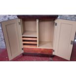 Victorian Child's wardrobe with fitted interior drawers, hangers & hooks