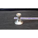 Birmingham silver small candlestick by W.I Broadway & Co