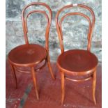 A pair of Bentwood cafe chairs