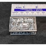 Chester silver ornate match box holder