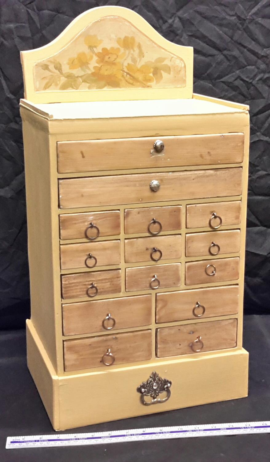 Small multi drawer pine chest, 61x32cm