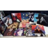 A collection of LP records to include Bowie, The Police & Meatloaf