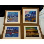 Four framed Jolomo prints(new)