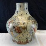 Oriental stork design vase, 47cm tall (has been shortened at some point)