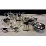 A selection of EP wares to include tea/coffee service & condiments etc