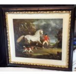 After Raoul Millais ' Huntsman on Foot' limited edition coloured print. Signed by artist in