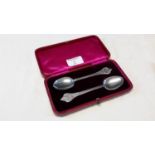 Britannia silver spoons in fitted box