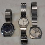 Rotary, Seiko & Zenith men's watches, two watches are automatic (Rotary & Zenith)