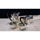 4 piece Sheffield silver tea/coffee service by Harrison Brothers & Howson (George Howson) dated