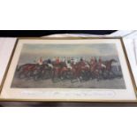 An early 1900's lithograph of 16 jockey's ' Our leading jockeys of the day' with signatures from the