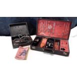 Vintage Videt medical wand in its fitted case together with vintage Norisan wand machine in its
