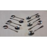 2 sets of Birmingham silver spoons by Roberts & Dore, & James Swann & Son