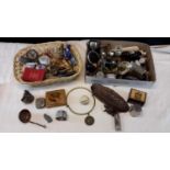 2 Boxes of collectables which includes oriental, metal & wooden items